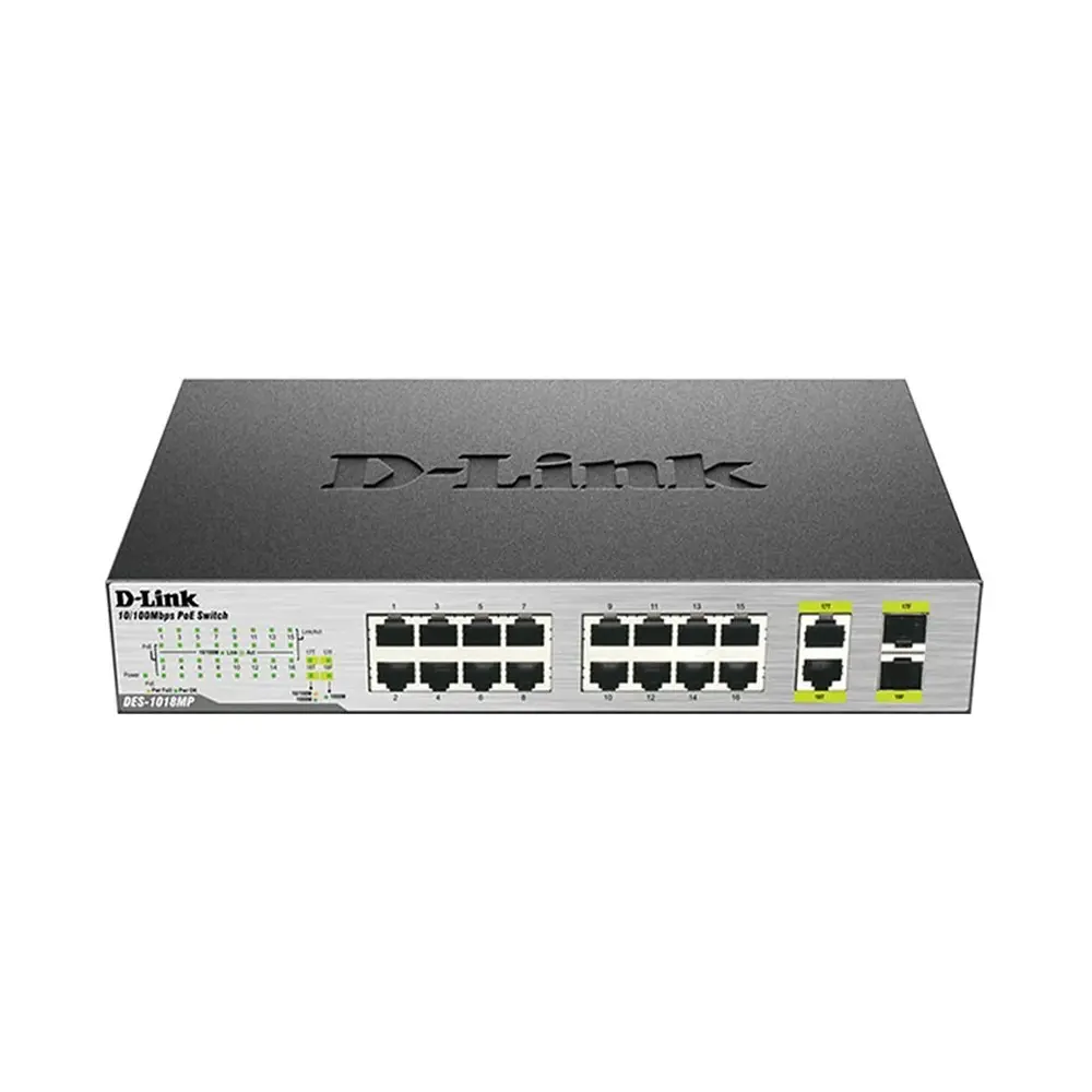 سوییچ غیرمدیریتی PoE مدل DES-1018P دی-لینک